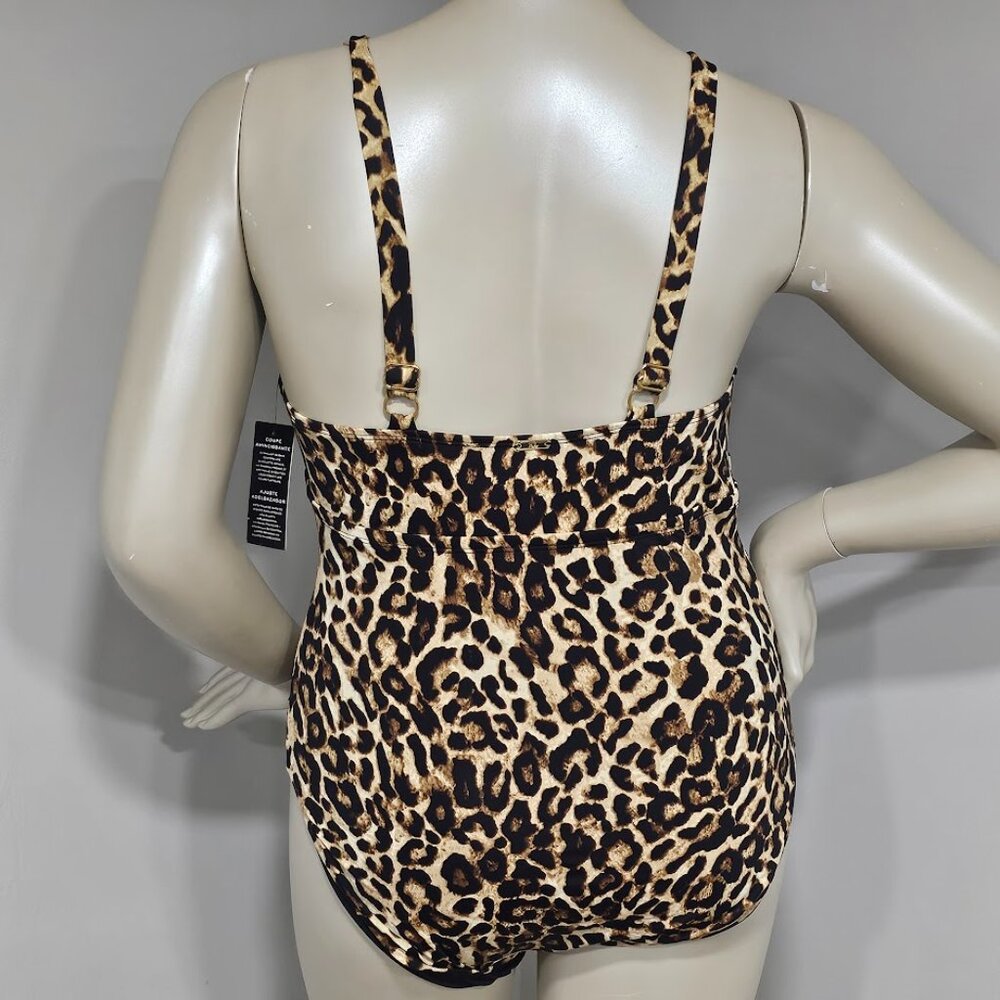 Lauren Ralph Lauren Plus Size High-Neck One-Piece Swimsuit - Picture 4 of 9
